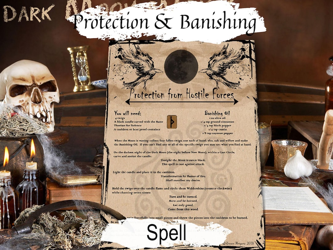 Protection Spell: Anti-hex Magic to Banish Negativity, Printable ...