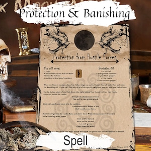 Protection Spell:  Anti-Hex Magic to Banish Negativity, Printable Spellbook Page