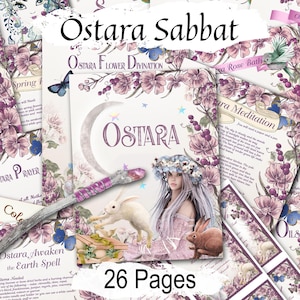 OSTARA SABBAT, 24 Pages of Rituals, Traditions, Spells, and Recipes, Printable Book of Shadows Pages