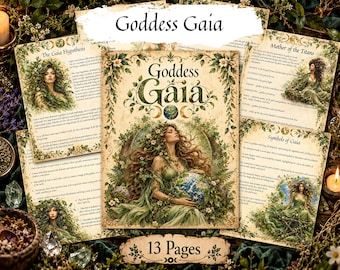 Goddess Gaia: Create a Deeper Connection with Mother Earth, Green Witch Spellbook, (13 Page PDF)