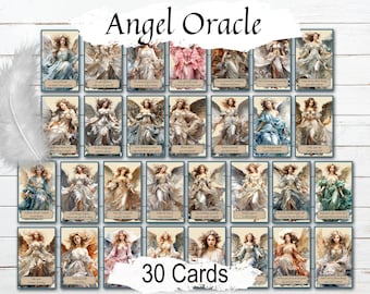 Cartas Oráculo dos Anjos: 30 Cartas de Orientação Divina para Imprimir (Download em PDF)