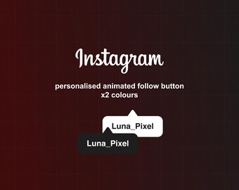 Personalised Animated Instagram Tag Overlay Two Colours