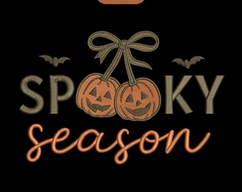Spooky Pumpkin Embroidery Design, Halloween Machine Embroidery File, DST PES, 3 Sizes, Instant Download