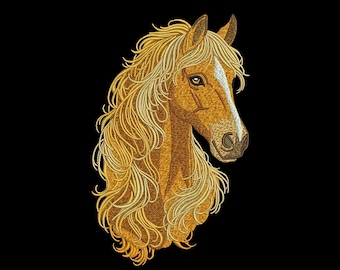 Horse Head Embroidery Design, Western Horse Embroidery Pattern, Farm Animal Machine Embroidery, 3 Sizes, Instant Download