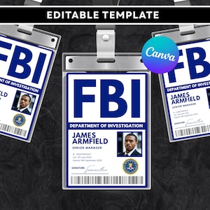 Fbi badge id card - Etsy 日本