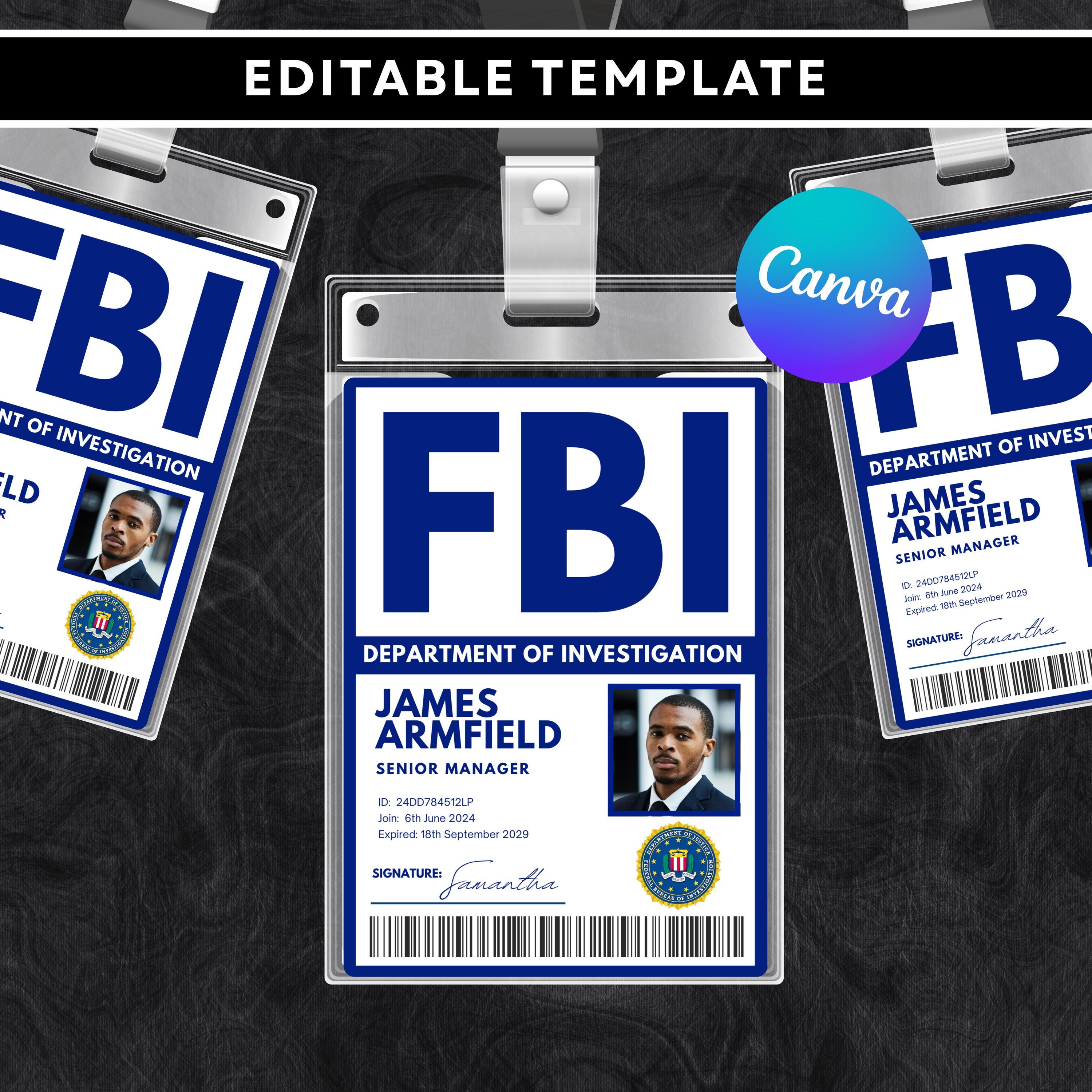 Fbi badge id card - Etsy 日本