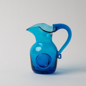 Blenko Colonial Williamsburg handblown glass vase pitcher