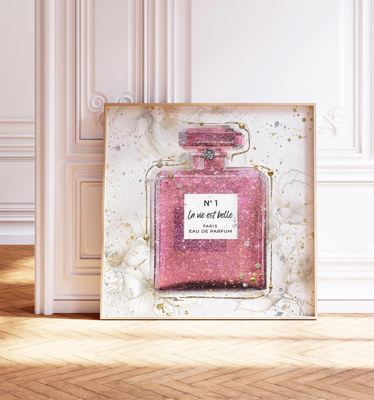 Black and White Pictures Perfume Bottles