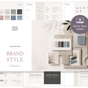 Sjabloon voor een merkstijlgids | Canva-merkrichtlijnen | Merkidentiteitskit | Logo, kleuren en typografie | Bewerkbaar PDF-bestand