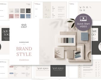 Brand Style Guide Template | Canva Brand Guidelines | Brand Identity Kit | Logo, Colors & Typography | Editable PDF