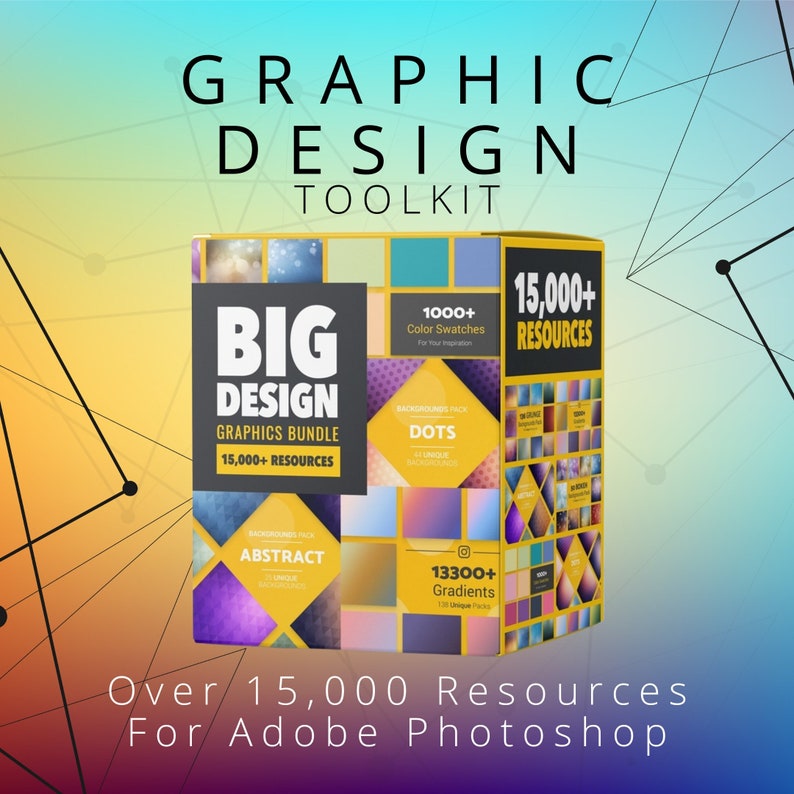 MASSIVE 15000 Asset Graphic Design Toolkit Bundle for Etsy
