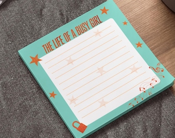 Bloc de notas adhesivas inspirado en Showgirl Vibes Taylor - La vida de una chica ocupada, 50 hojas