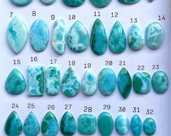 Natürlicher Larimar Cabochon Edelstein | Blau Ozean Stein für die Schmuckherstellung