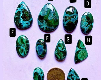 Natural Malachite Chrysocolla Cabochon | Wholesale Gemstone Lot | Healing Crystal Jewelry Making