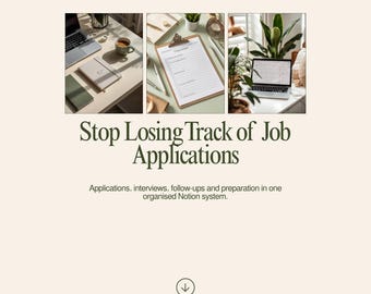 Notion Job Application Tracker | Interview Prep and Job Search Dashboard