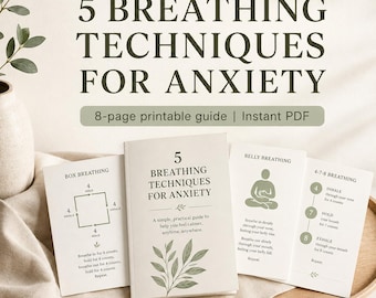 Anxiety Relief Breathing Techniques Guide | 5 Exercises (PDF)