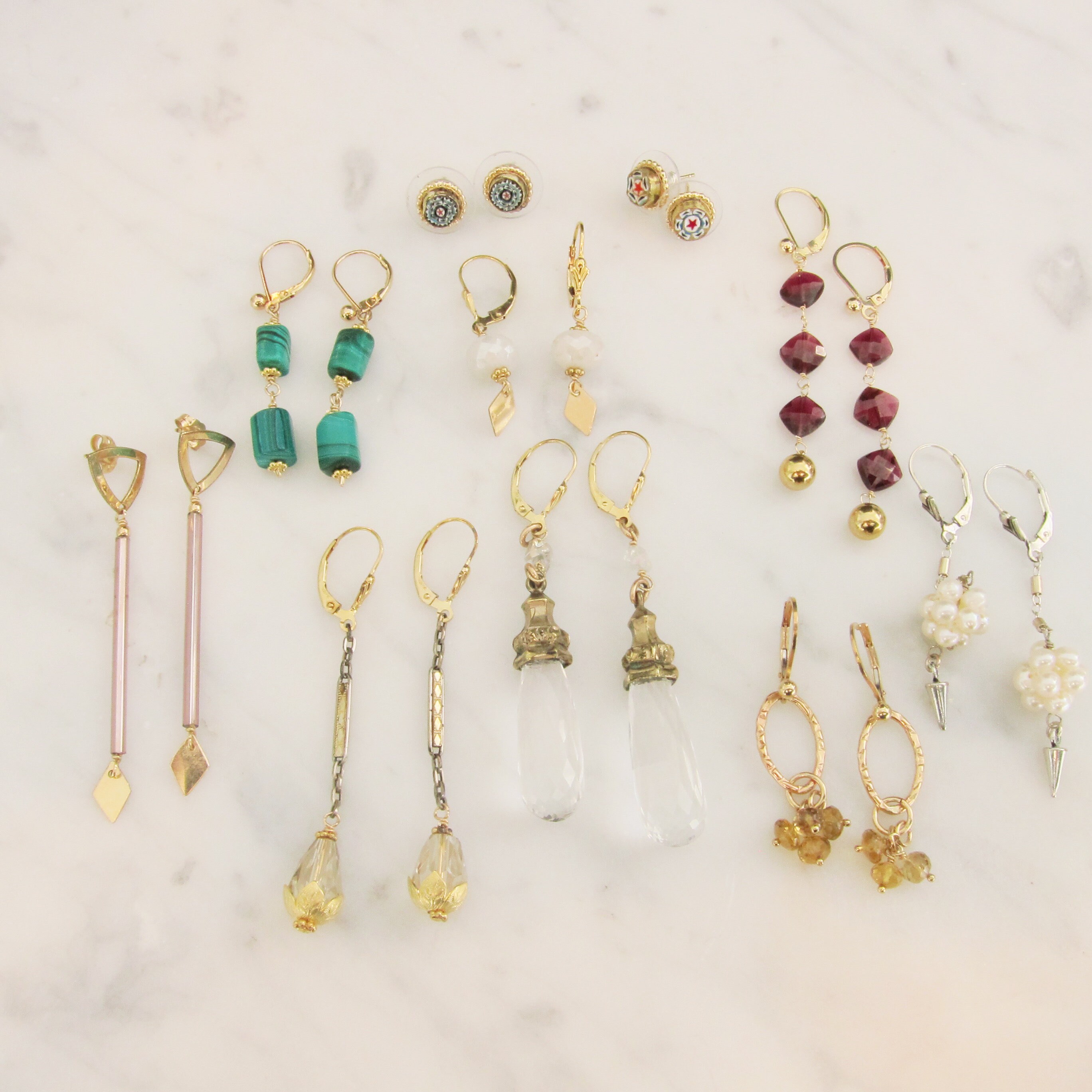 Needle Pearl earrings long baroque pearl earrings wire | Etsy