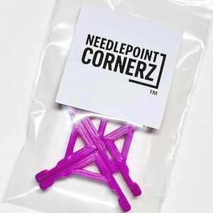 Needlepoint Cornerz, Set of 4 Frame Brackets, Fuchsia