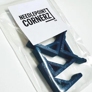 Needlepoint Cornerz, Set of 4 Frame Brackets, Navy Blue