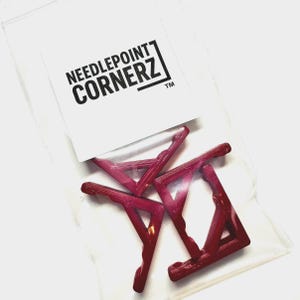 Needlepoint Cornerz, Set of 4 Frame Brackets, Dark Red