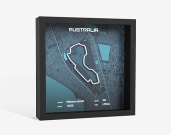 Poster Circuit de Formule 1 Australie - Cadeau piste de course 3D