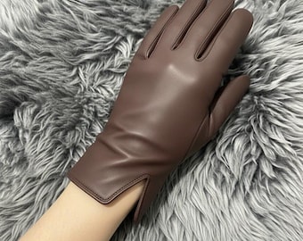 Handmade Sheep Leather Gloves | Lined Winter Dress Gloves for Women