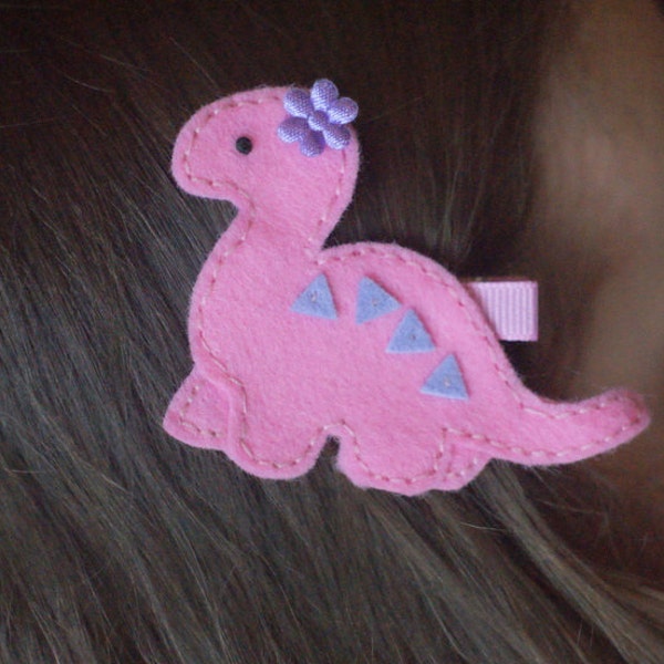 Schattig dinosaurus Hair Clip - ontmoet Miss Davina (Treasury-opdracht)