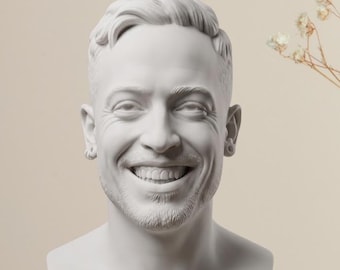 Personalisierte 3D Druck Büste vom Foto | Individuelles Portrait Skulptur Maßanfertigung | Einzigartiges Geschenk | Erinnerung Familie
