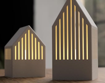 Japandi Light House "Kyoto" – Minimalist Architectural Design Tealight Holder – Modern Scandinavian Decor & Candle Holder