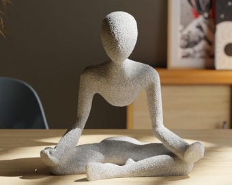 NoBody Medio | Escultura Abstrata de Yoga Japonesa | Decoração Minimalista para Sala de Estar | Figura Moderna de Meditação | Presente para Mindfulness