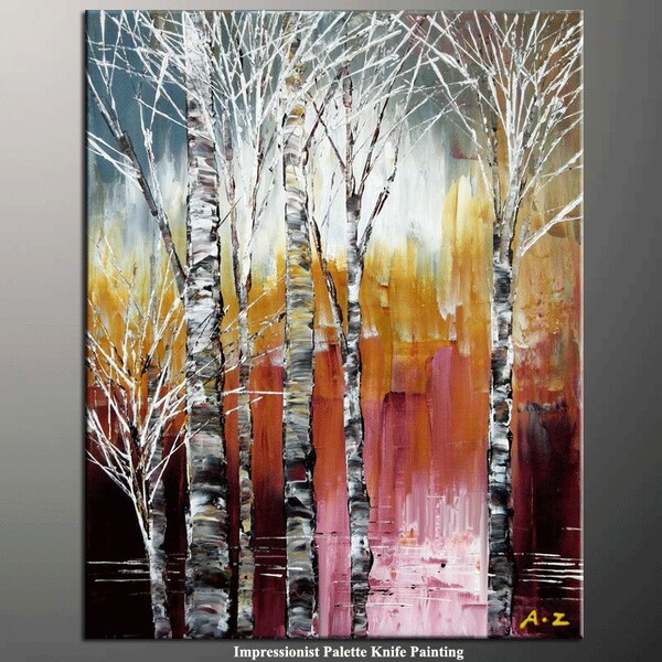 Original Contemporary Palette Knife Fine Art Painting Abstract  On Gallery Wrapped Canvas 20x16