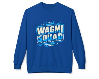 WAGMI Squad Fleece Crewneck Sweatshirt: Unisex Cozy Pullover