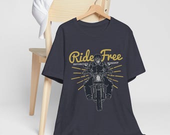 Ride Free Motorcycle Tee: Unisex Biker Adventure Shirt