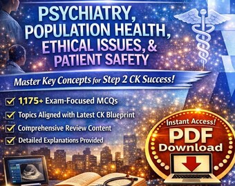 USMLE Step 2 CK Psychiatry Prep 2026 pdf, studiegids bevolkingsgezondheid en patiëntveiligheid