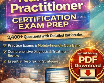 Voorbereiding op examen verpleegkundige 2026, pdf, studiegids NP-certificering, oefenvragen en beoordeling