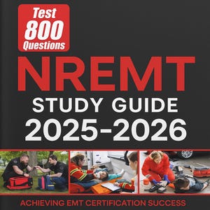 NREMT-studieguide 2025–2026 | 800 övningsfrågor | EMT-examensförberedelse i PDF-format