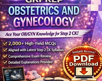 USMLE stap 2 CK voorbereidingsgids obstetrie en gynaecologie, oefenvragen 2026, (pdf-download)