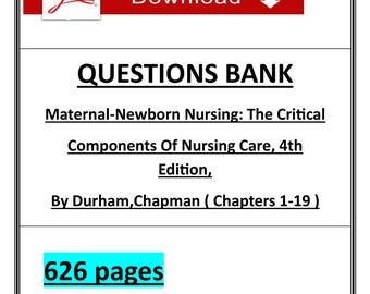 Enfermería Materno-Infantil, 4.ª edición / Banco de preguntas de Durham y Chapman (PDF) / 626 páginas