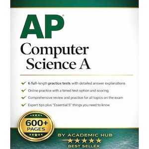 AP Computer Science A Study Guide 2026-2027 (PDF) | Java Review, Practice Tests