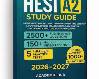 HESI A2 Study Guide 2026-2027, Nursing Entrance Exam, Digital Download