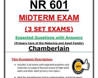 Studiegids voorbereidend examen NR 601 (2026) | Chamberlain NP (digitale download)