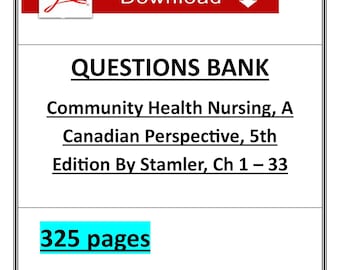 Community Health Nursing 5e editie door Stamler Canadian Perspective, pdf