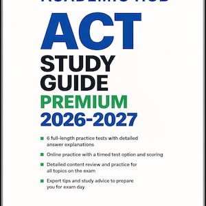 ACT Study Guide 2026-2027 PDF | ACT Prep Book Practice Tests