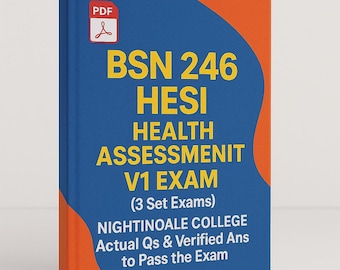 BSN 246 HESI 健康評価 V1 試験対策ガイド | 3回分セット試験 | 看護学 PDF 対策