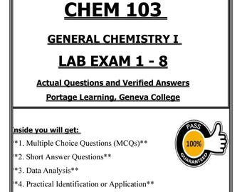 Guía de estudio para el examen práctico de química general (CHEM 103) (Portage Learning) (Descarga en PDF)