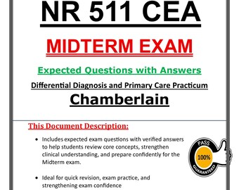 Studiegids tussentijds examen NR 511 CEA, voorbereiding differentiële diagnose NP 2026 (pdf-download)