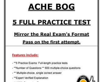 ACHE BOG Practice Test Questions, 2026 Healthcare Management Exam Prep, Digital Download