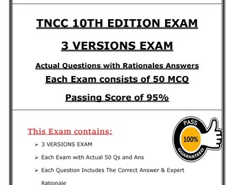 TNCC 10th Edition Exam Prep 2026 | Trauma Nursing Questions with Rationales | PDF Download