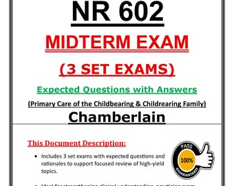 Studiegids NR 602 tussentijds examen, pdf, voorbereiding op examen Chamberlain NR602 NP (kindergezind gezin)
