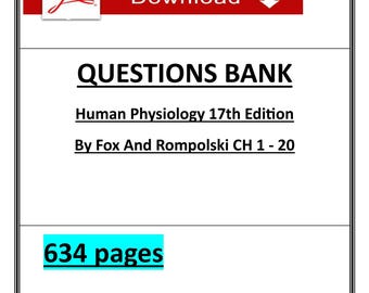 Fisiología Humana, 17.ª edición, de Fox / Banco de preguntas en PDF / 634 páginas